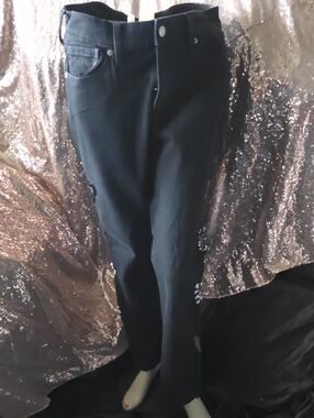 Black Straight-Leg Jeans